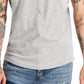 Camiseta masculina listrada com decote em V e listras do sudoeste Sun + Stone, cinza, tamanho médio