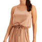 Vestido feminino sem mangas com cordão na cintura ID Ideology, rosa, tamanho grande