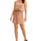 Vestido feminino sem mangas com cordão na cintura ID Ideology, rosa, tamanho grande