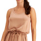 ID Ideology Vestido feminino sem mangas com cordão na cintura, rosa, tamanho extragrande