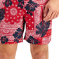 Club Room Masculino Floral Bandana 7 Calções de Banho Vermelho Tamanho XX-Grande