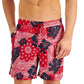 Club Room Masculino Floral Bandana 7 Calções de Banho Vermelho Tamanho XX-Grande