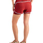 ID Ideology Shorts Feminino Performance Layered Look Vermelho Tamanho Médio