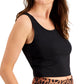 ID Ideology Top curto sem mangas feminino preto tamanho grande