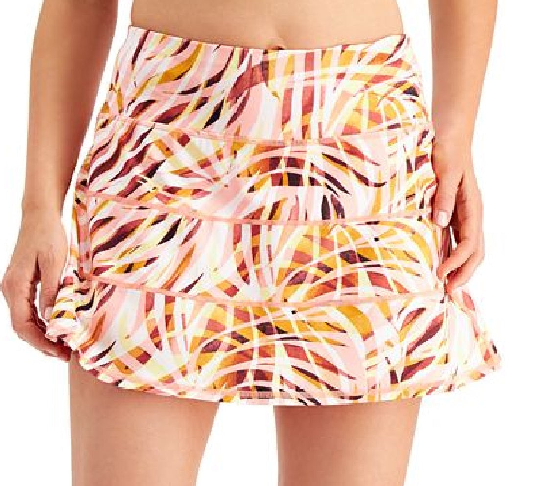 ID Ideology Saia-calça feminina estampada em camadas rosa tamanho pequeno