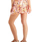 ID Ideology Mini-saia-saia feminina elástica com bolsos, absorvente de umidade, estampada, com babados, rosa, tamanho médio