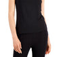 Camiseta regata feminina Alfani preta tamanho pequeno