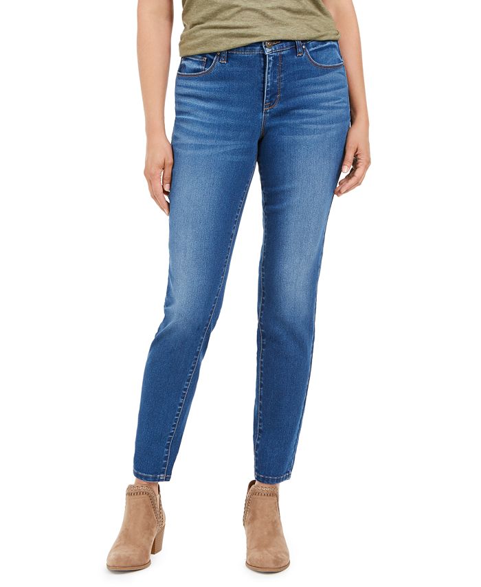 Calça jeans skinny feminina Style &amp; Co Curvy-Fit, azul, tamanho 10, pequena