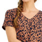 Camiseta feminina com estampa animal ID Ideology, marrom, tamanho médio