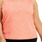ID Ideology Regata feminina com decote em V, vermelha, tamanho 2X