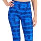 Leggings curtas tie-dye femininas ID Ideology, azul, tamanho médio