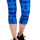 Leggings curtas tie-dye femininas ID Ideology, azul, tamanho médio