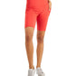 ID Ideology Shorts de ciclismo feminino com bolso e cintura alta, vermelho, tamanho X-S