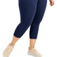 Leggings curtas femininas ID Ideology, azul, tamanho 1X