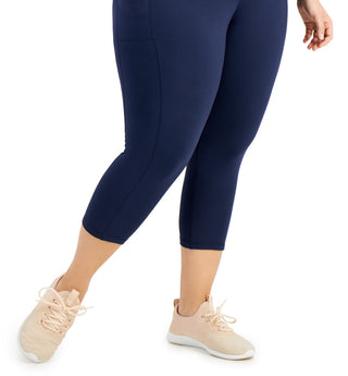 ID Ideology Women's Cropped Leggings Blue Size 1X