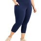 Leggings curtas femininas ID Ideology, azul, tamanho 2X