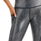 Leggings de compressão ativas brilhantes femininas ID Ideology, tamanho M, prata