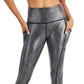 Legging ID Ideology Active Shine 7/8 feminina, preta, tamanho grande