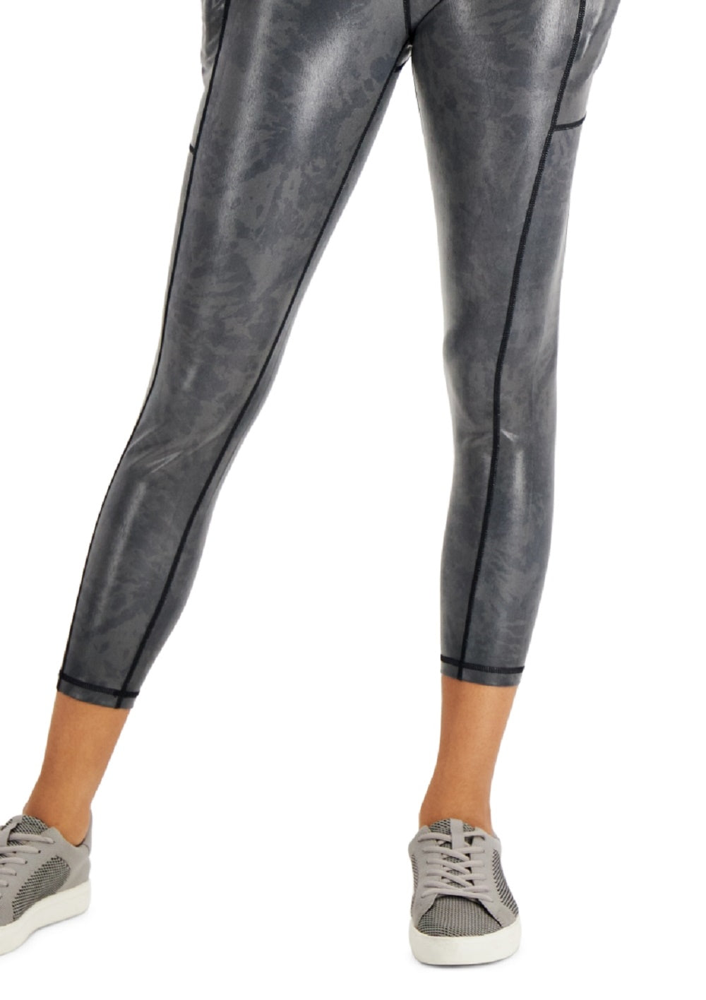 Legging ID Ideology Active Shine 7/8 feminina, preta, tamanho grande
