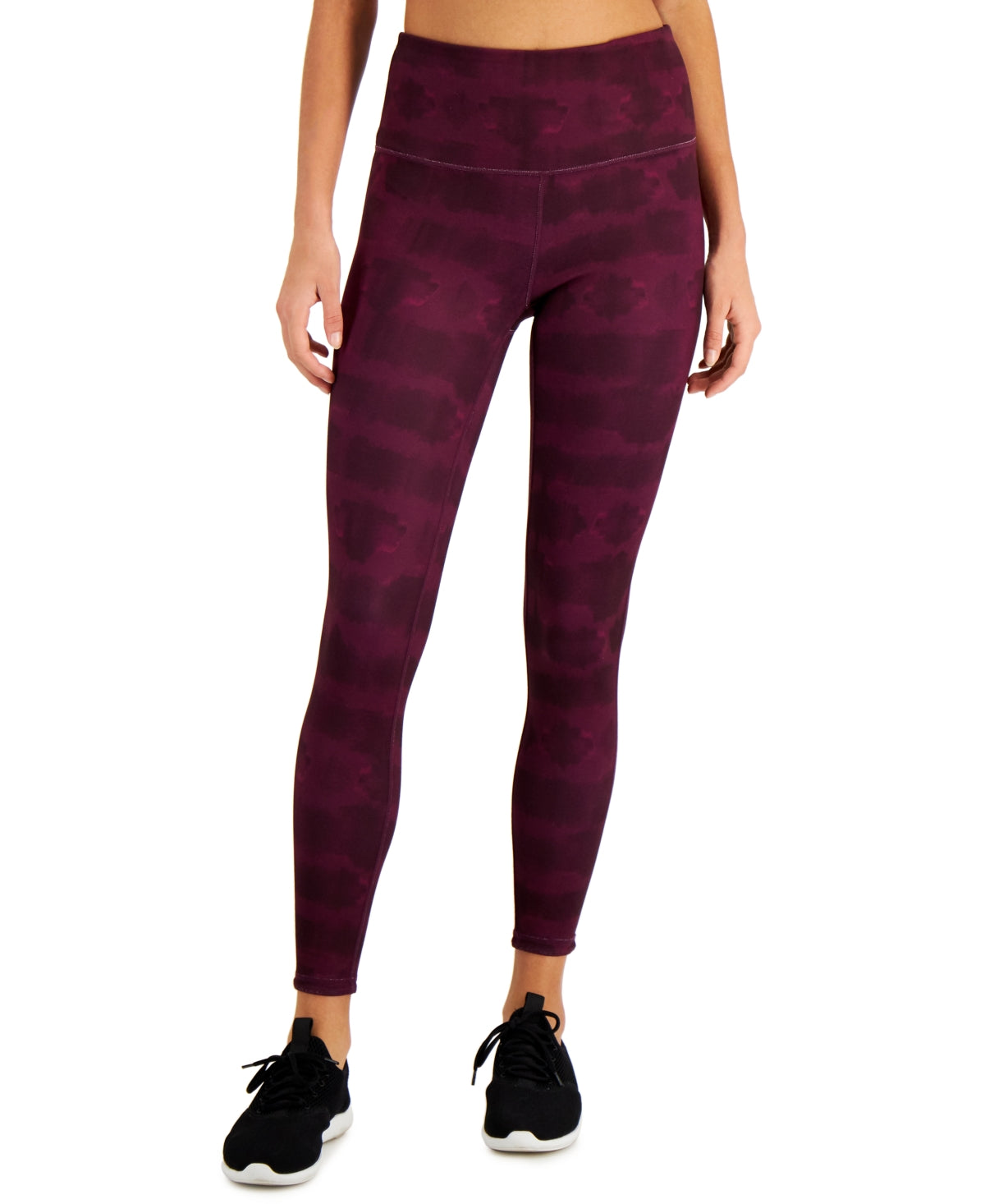 ID Ideology Leggings de compressão reversíveis 7/8 femininas, roxas, tamanho XX-G