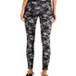Leggings femininas Ideology Stretch com absorção de umidade e ventilação, camuflagem plana, cintura alta, preta, tamanho médio
