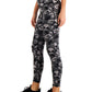 Leggings femininas Ideology Stretch com absorção de umidade e ventilação, camuflagem plana, cintura alta, preta, tamanho médio