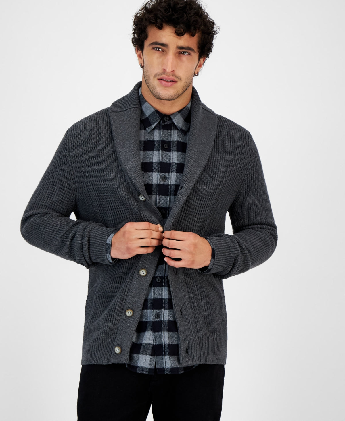Cardigan Alvin Masculino Sun + Stone Cinza Tamanho XX-G