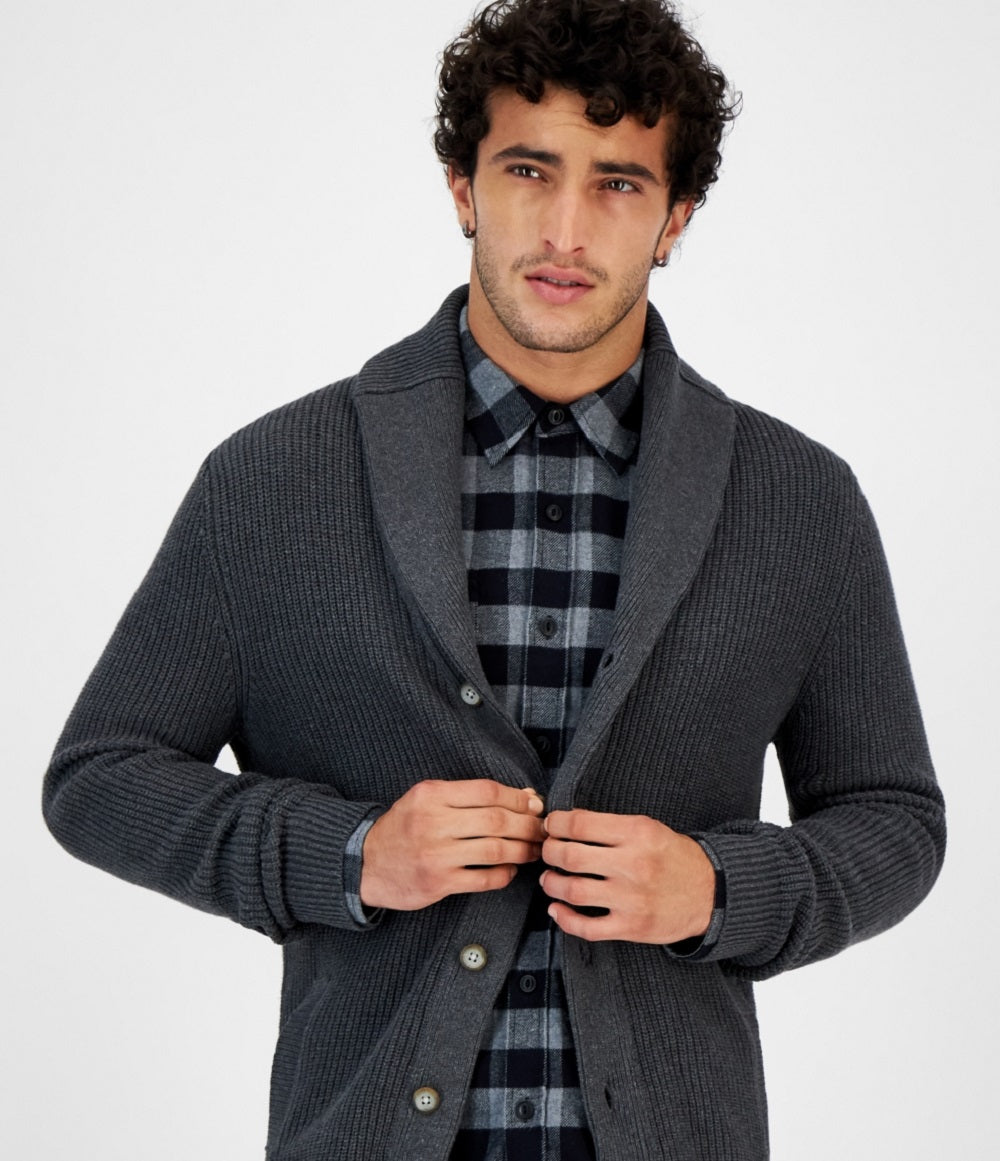 Cardigan Alvin Masculino Sun + Stone Cinza Tamanho XX-G