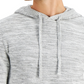 Suéter masculino com capuz mesclado sólido Sun + Stone cinza tamanho grande