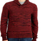 Suéter masculino Sun + Stone com gola xale Stone, vermelho, tamanho pequeno