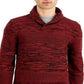 Suéter masculino Sun + Stone com gola xale Stone, vermelho, tamanho pequeno