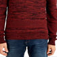 Suéter masculino Sun + Stone com gola xale Stone, vermelho, tamanho pequeno