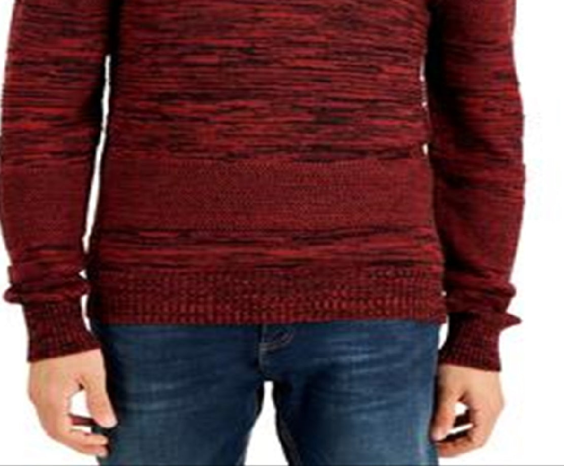 Suéter masculino Sun + Stone com gola xale Stone, vermelho, tamanho pequeno