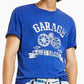 Camiseta masculina Sun + Stone Garage azul tamanho pequeno