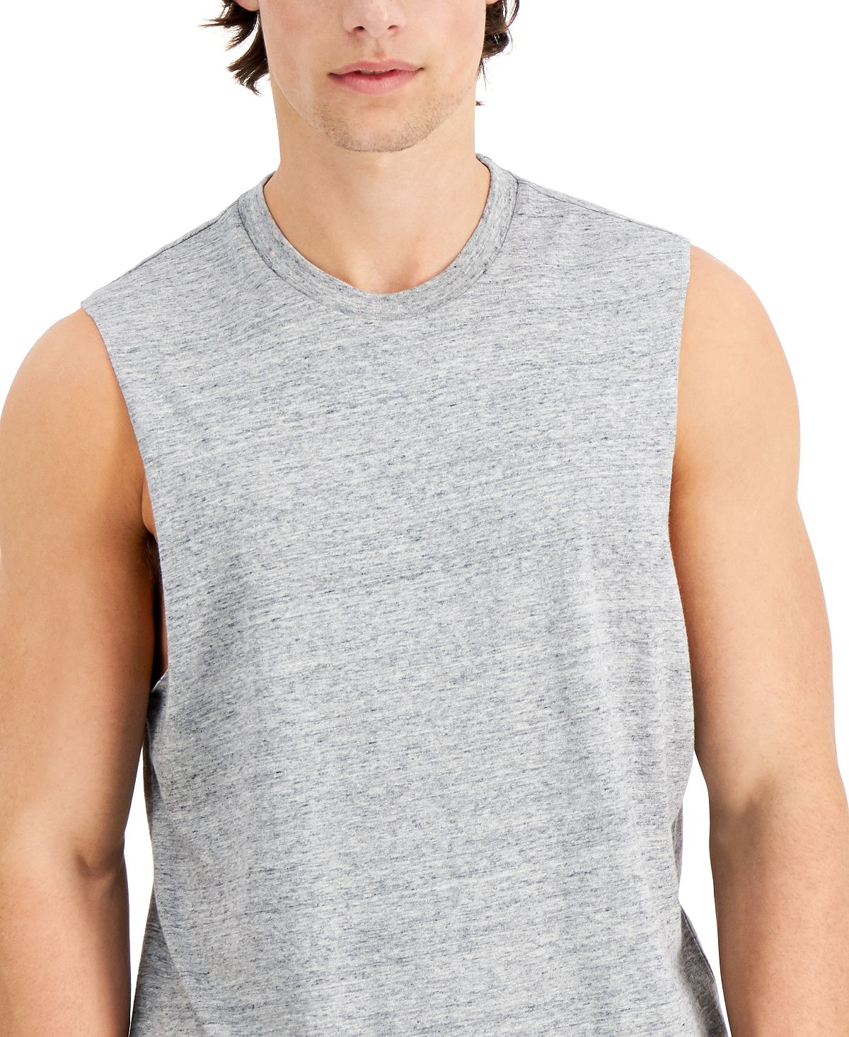 Camisa masculina Sun + Stone cor sólida, tamanho médio, cinza