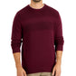 Suéter de algodão texturizado masculino Club Room, vermelho, tamanho M