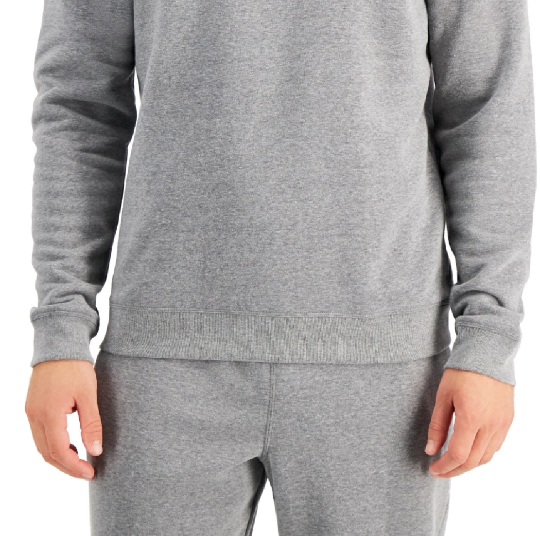 ID Ideology Moletom masculino de lã com gola redonda, cinza, tamanho XXL