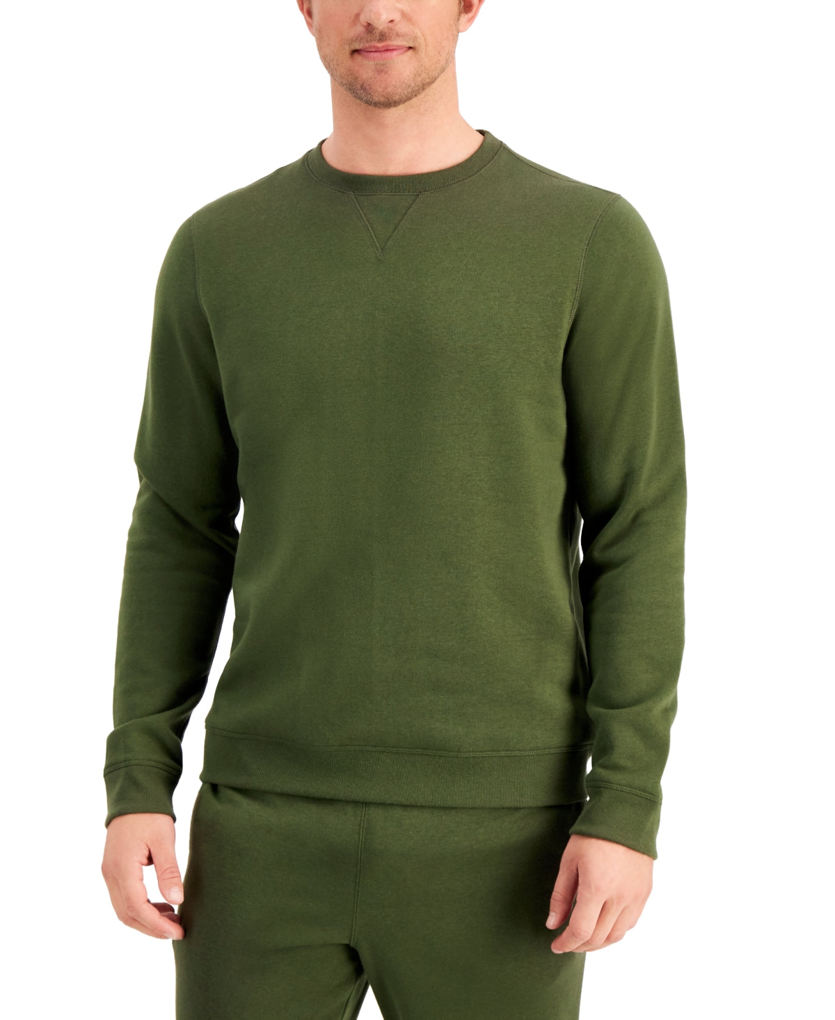 ID Ideology Moletom masculino de lã com gola redonda, verde, tamanho XXX-G