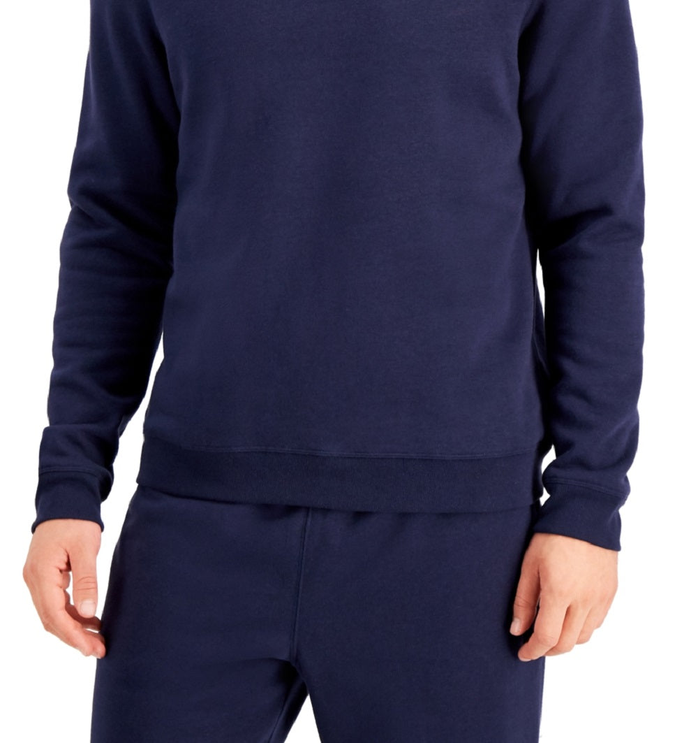 ID Ideology Moletom masculino de lã com gola redonda, azul, tamanho extragrande
