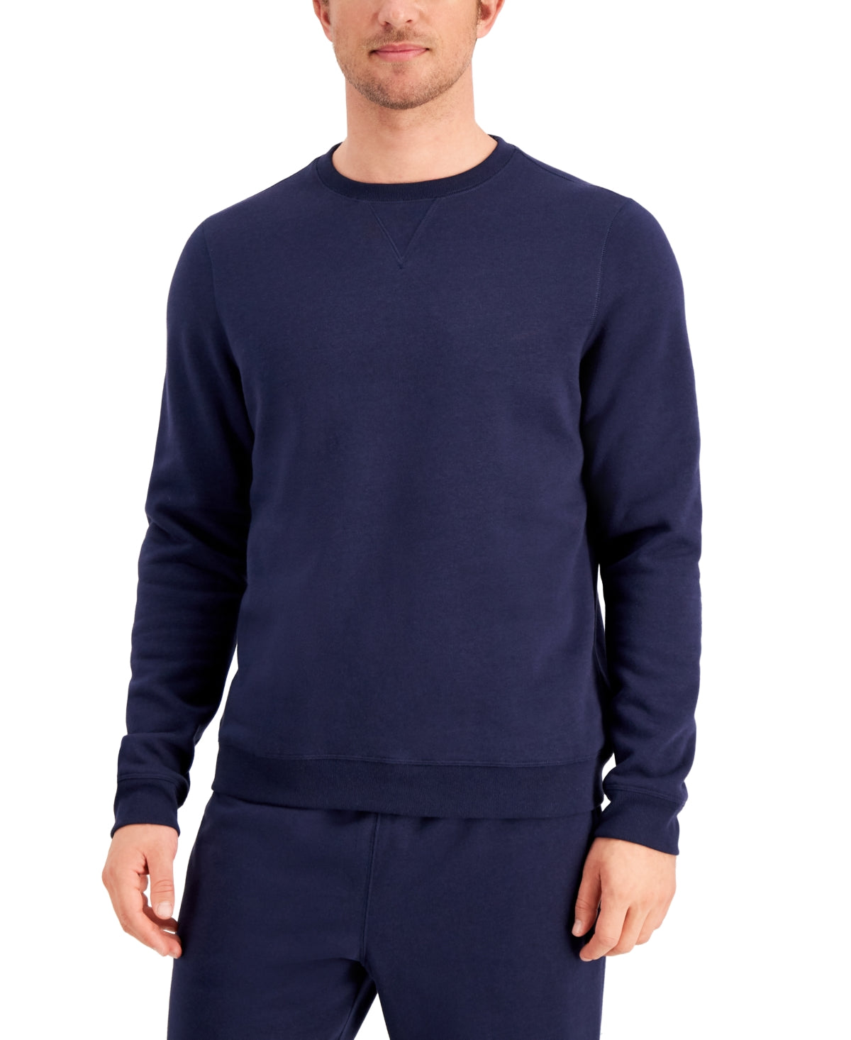 ID Ideology Moletom masculino de lã com gola redonda, azul, tamanho XX-G