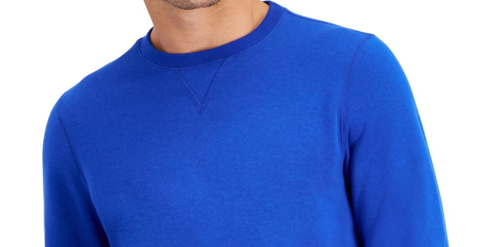 ID Ideology Moletom masculino de lã com gola redonda, azul, tamanho XX-G