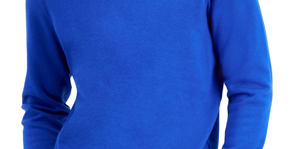 ID Ideology Moletom masculino de lã com gola redonda, azul, tamanho XX-G