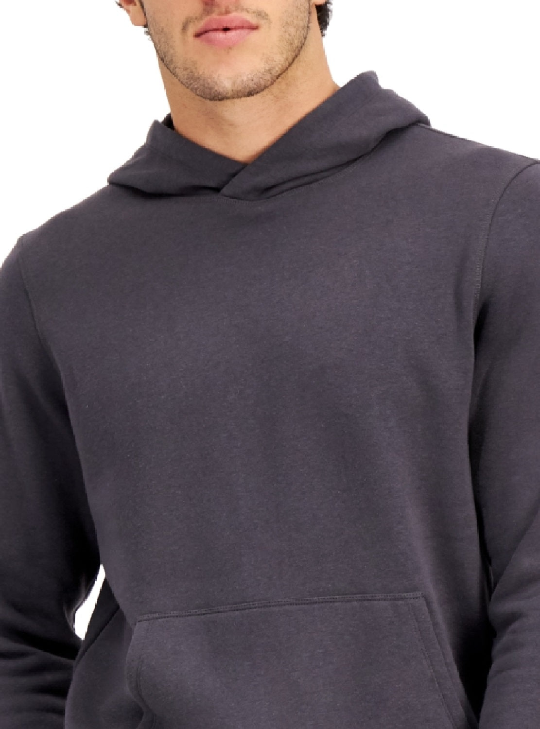 ID Ideology Moletom com capuz masculino de lã sólida, preto, tamanho XXX-G
