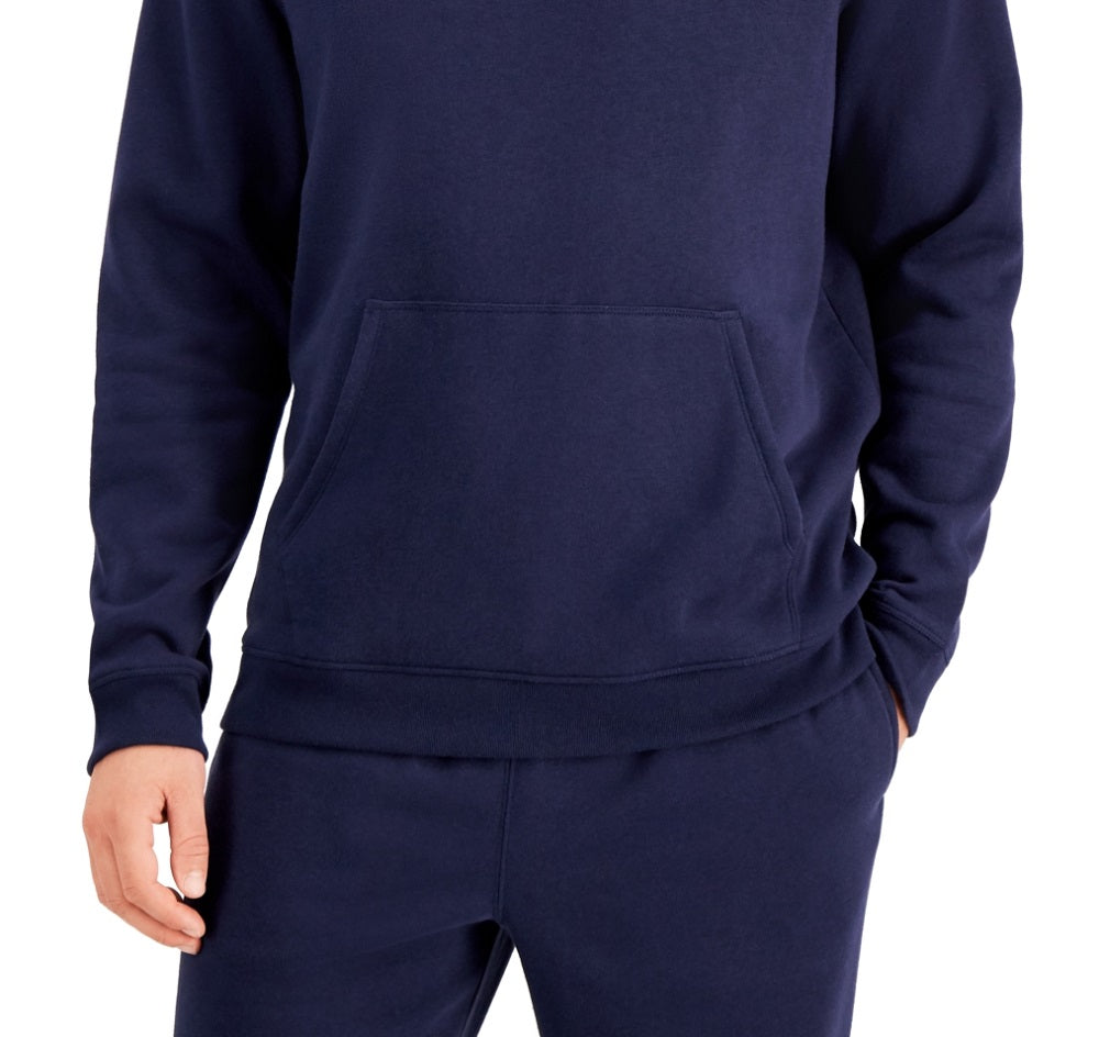 ID Ideology Moletom com capuz masculino de lã sólida azul tamanho grande