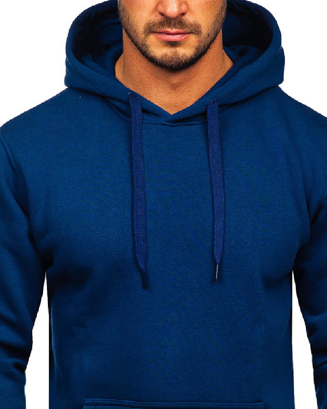 ID Ideology Moletom com capuz masculino de lã sólida azul tamanho grande