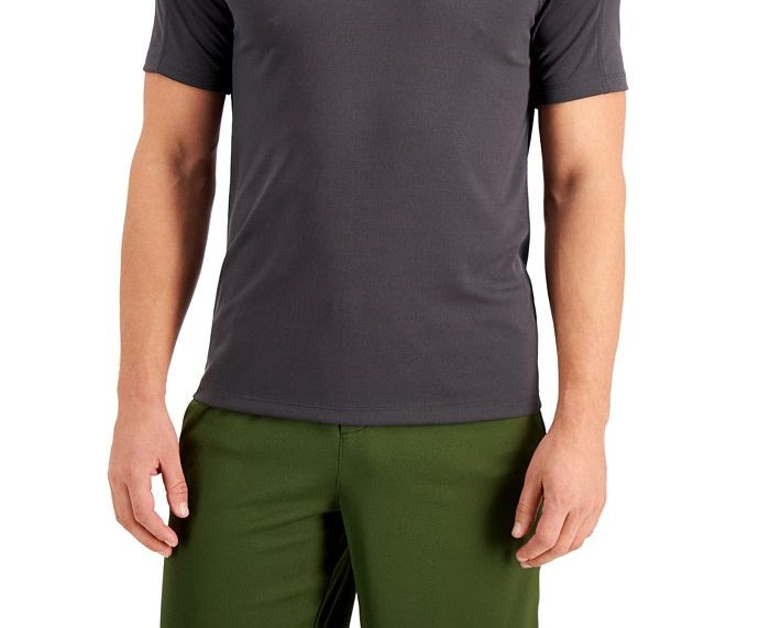 Camiseta de treino masculina Birdseye da ID Ideology, cinza, tamanho médio