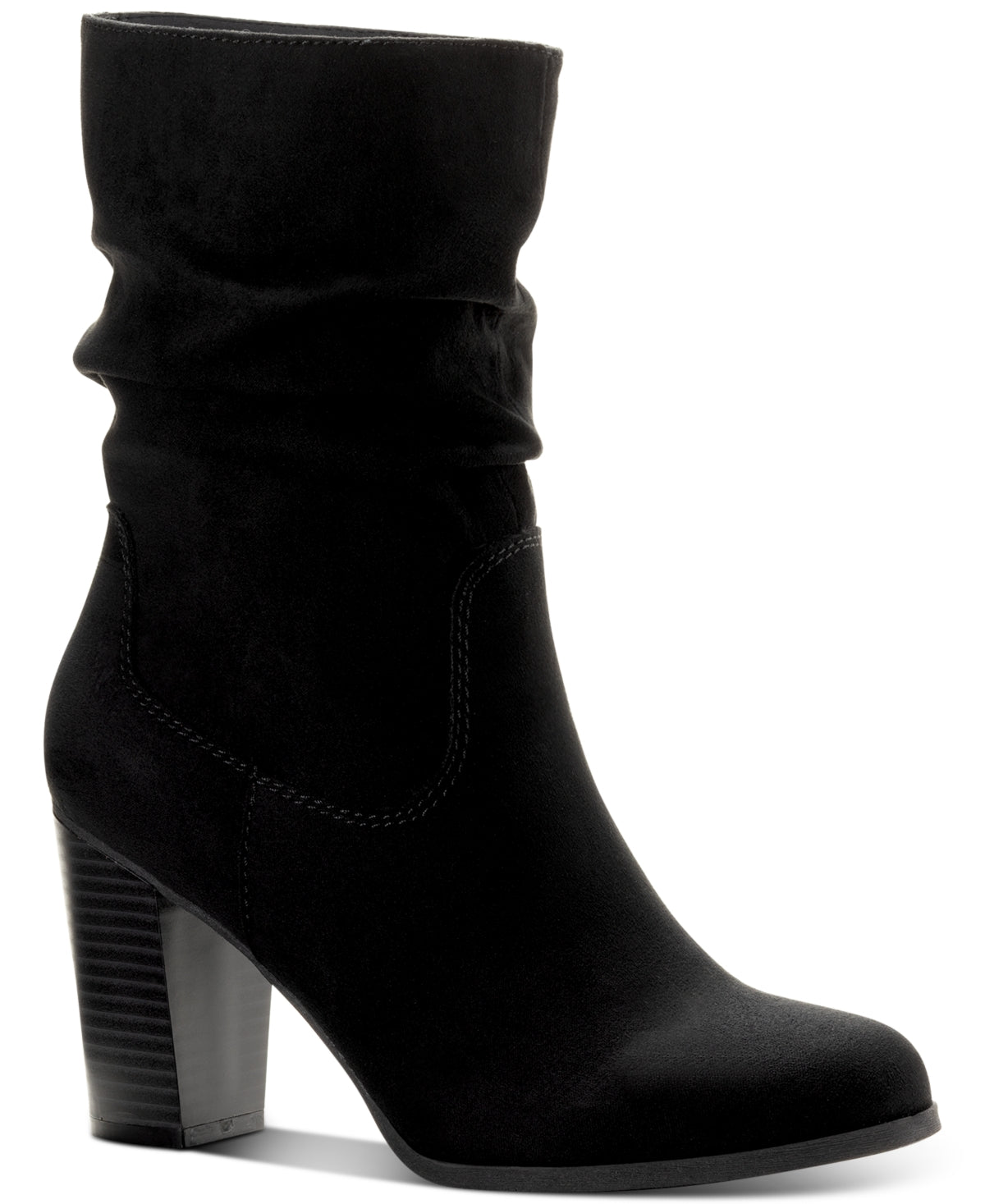 Botas femininas de cano médio Saraa Slouch da Style &amp; Co, pretas, tamanho 6 M