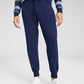 Calça de moletom masculina Club Room Luxury Navy com cordão mesclado, azul, tamanho médio