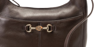 Giani Bernini Horsebit-Detail Leather Hobo  Brown One Size
