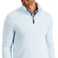Suéter masculino Club Room Birdseye Quarter Zip Azul Tamanho XX-Grande